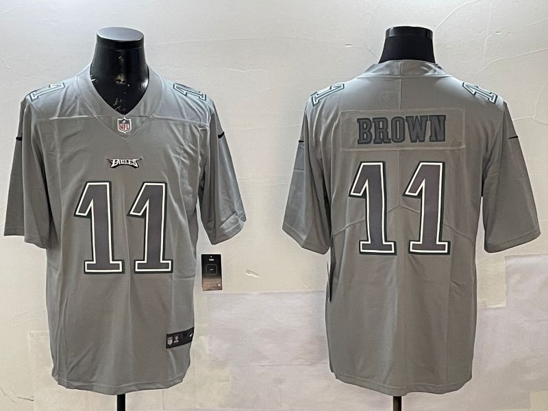 Men Philadelphia Eagles #11 Brown Grey 2025 Nike Vapor Limited NFL Jersey style 2104->philadelphia eagles->NFL Jersey